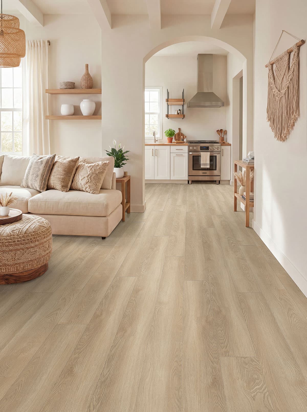 MSI Everlife Hybrid Schertz Oak 100% Waterproof Hybrid Rigid Core Flooring — Shorecliffs Collection — detail view 6