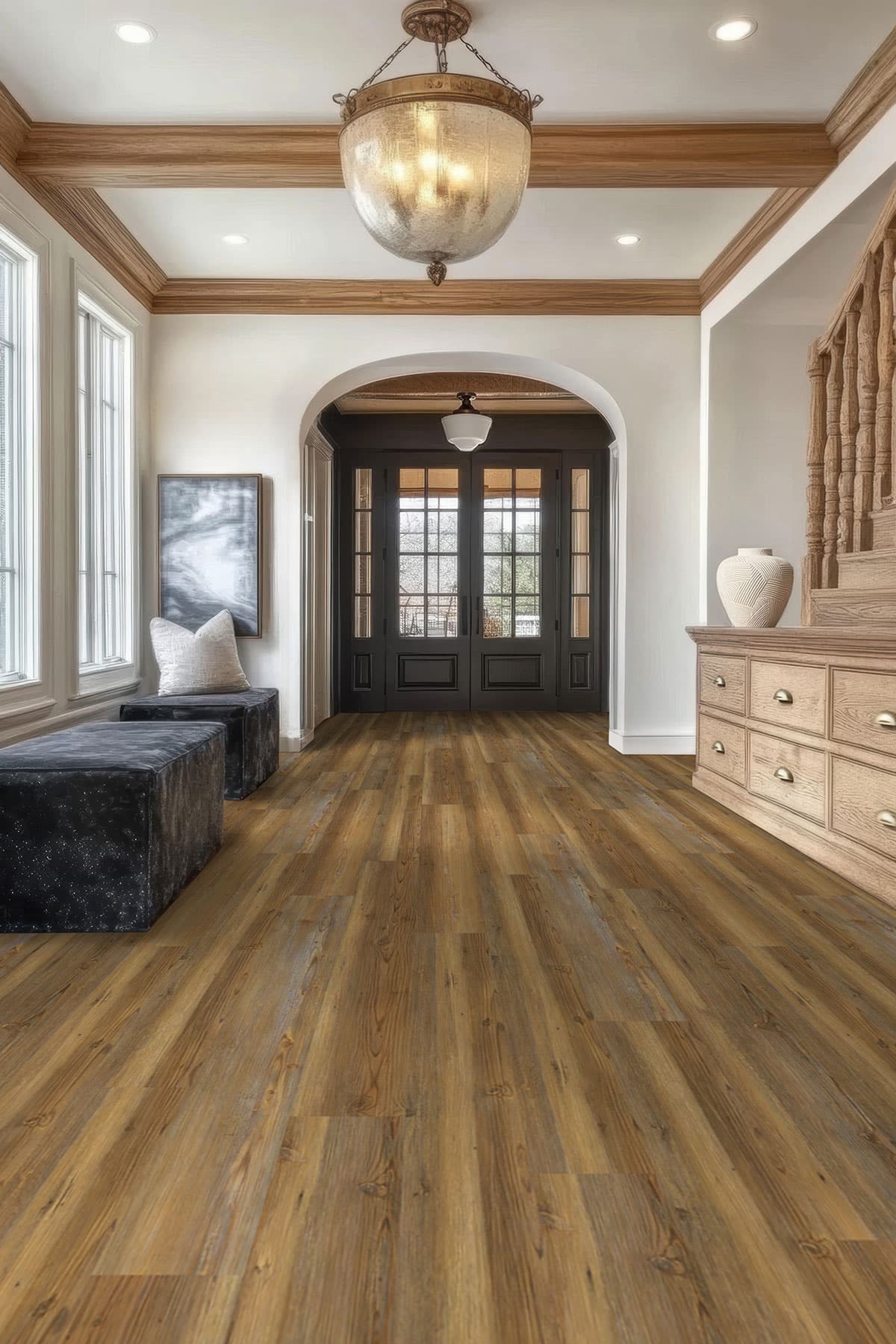MSI Everlife Barnstorm 100% Waterproof Rigid Core (SPC) Flooring — Prescott Collection — installed in room