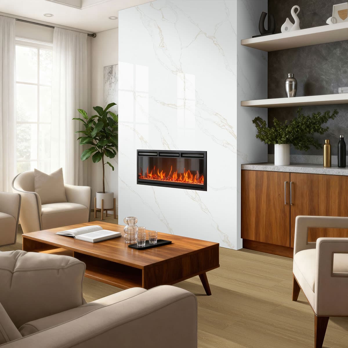 MSI Everlife Bayside Buff 100% Waterproof Rigid Core (SPC) Flooring — Laurel Collection — installed in room