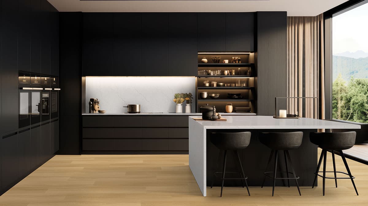 MSI Everlife Bayside Buff 100% Waterproof Rigid Core (SPC) Flooring — Laurel Reserve Collection — installed in room