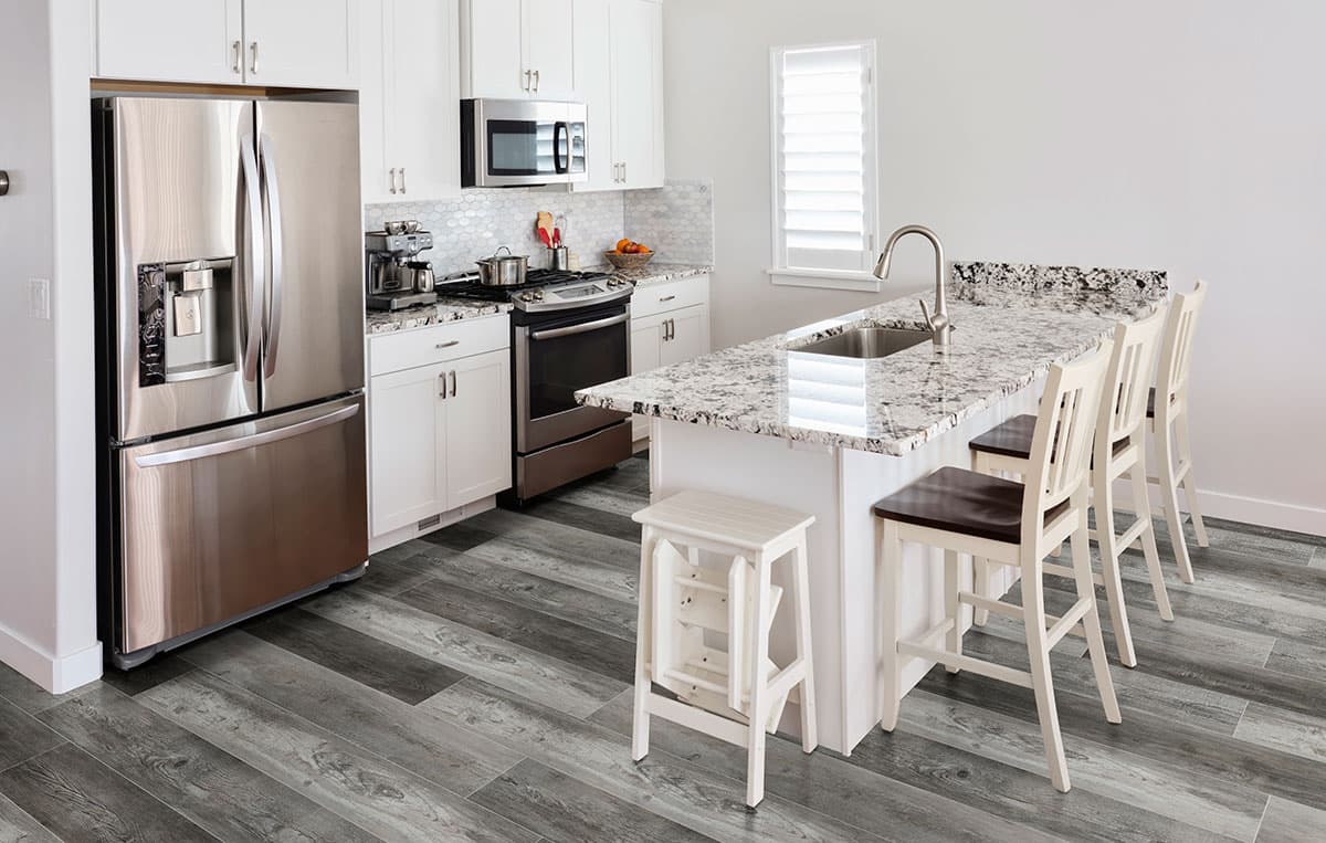 MSI Everlife Boswell 100% Waterproof Rigid Core (SPC) Flooring — Cyrus Collection — installed in room