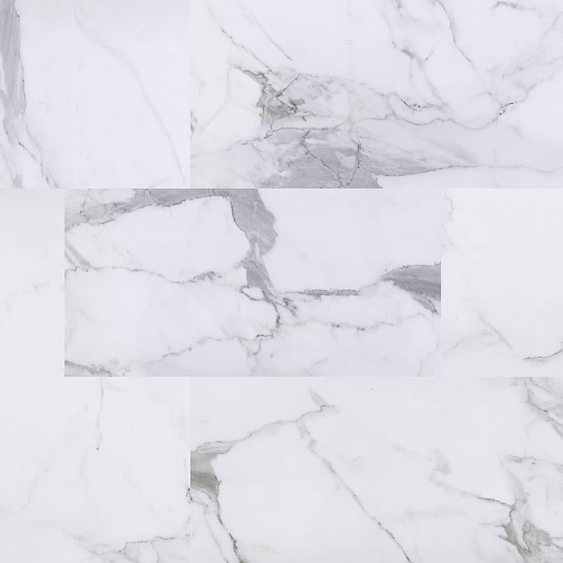 MSI Everlife Calacatta Legend 100% Waterproof Rigid Core (SPC) Flooring — Trecento Collection — plank close-up
