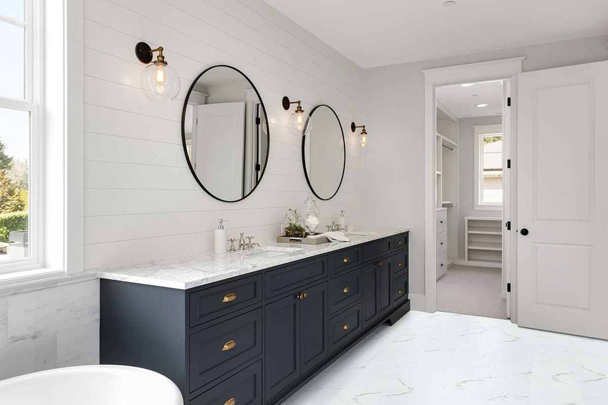 MSI Everlife Calacatta Serra 100% Waterproof Rigid Core (SPC) Flooring — Trecento Collection — installed in room