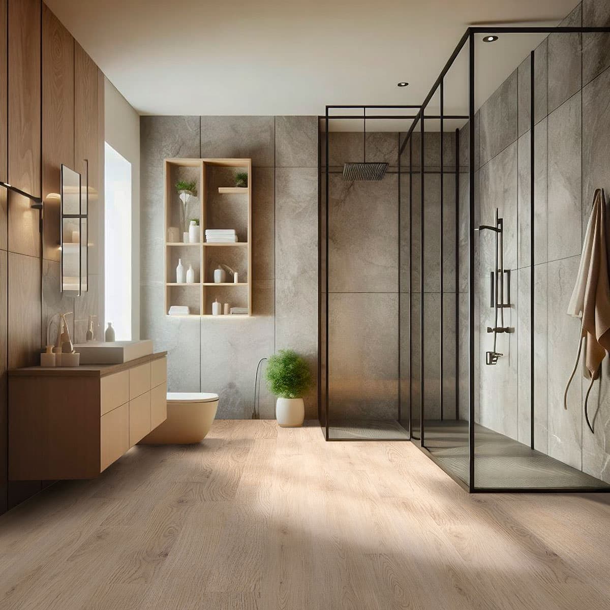 MSI Everlife Chester Hills 100% Waterproof Rigid Core (SPC) Flooring — Cyrus Collection — installed in room