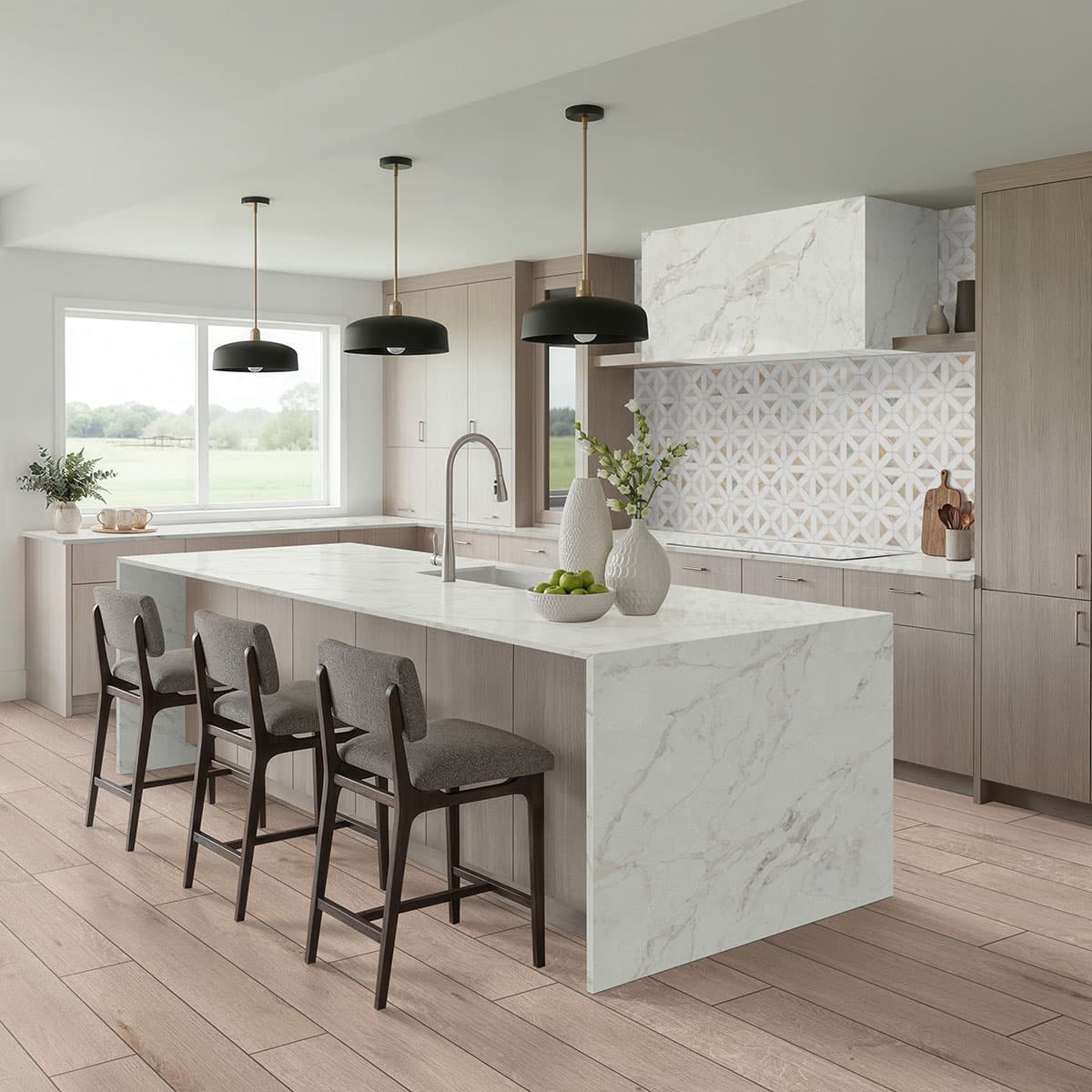 MSI Everlife Daria Umber 100% Waterproof Rigid Core (SPC) Flooring — Andover Collection — installed in room