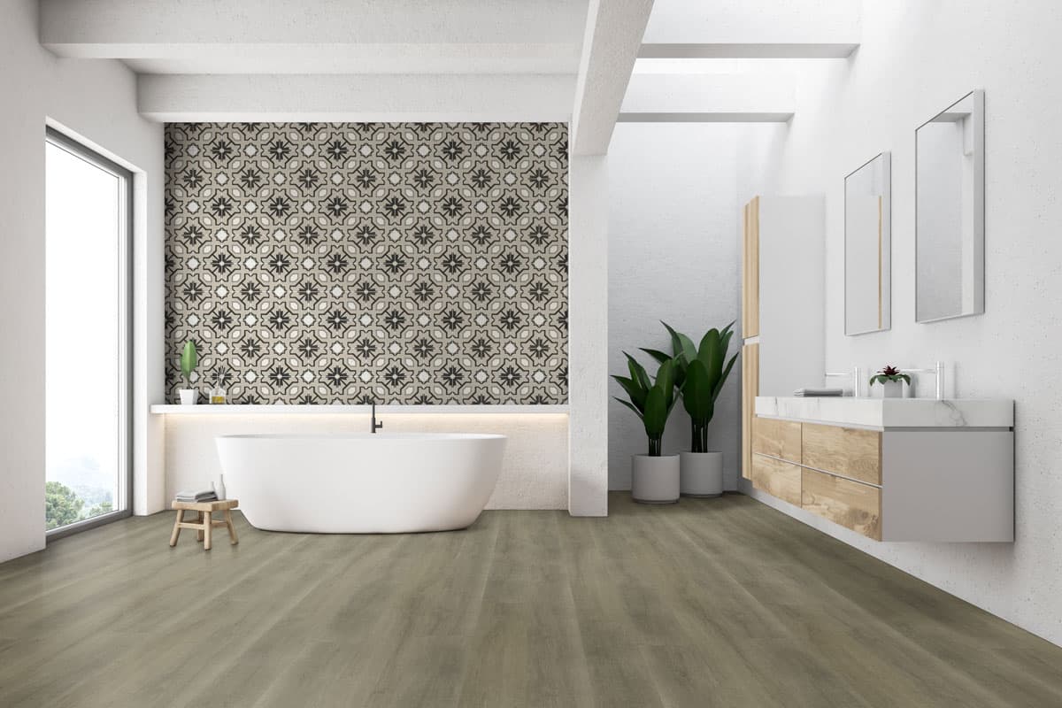 MSI Everlife Dillion Fog 100% Waterproof Rigid Core (SPC) Flooring — Ashton 2.0 Collection — installed in room