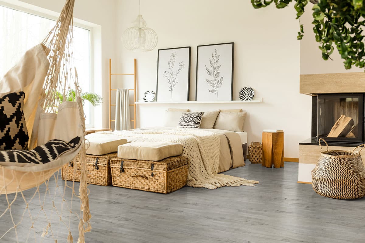 MSI Everlife Dunite Oak 100% Waterproof Rigid Core (SPC) Flooring — Cyrus Collection — installed in room