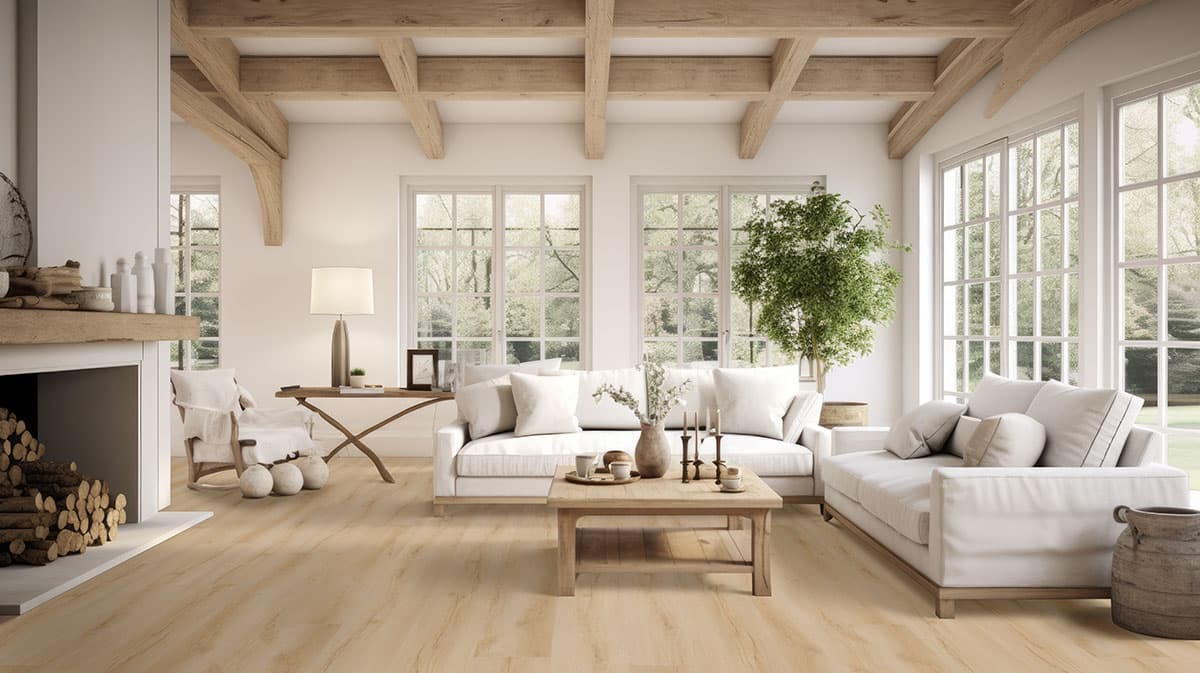 MSI Everlife Fallonton 100% Waterproof Rigid Core (SPC) Flooring — Laurel Reserve Collection — installed in room