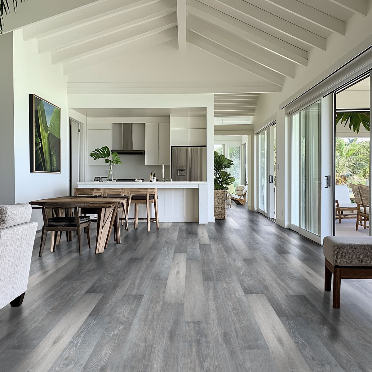 MSI Everlife Finely 100% Waterproof Rigid Core (SPC) Flooring — Cyrus Collection — installed in room