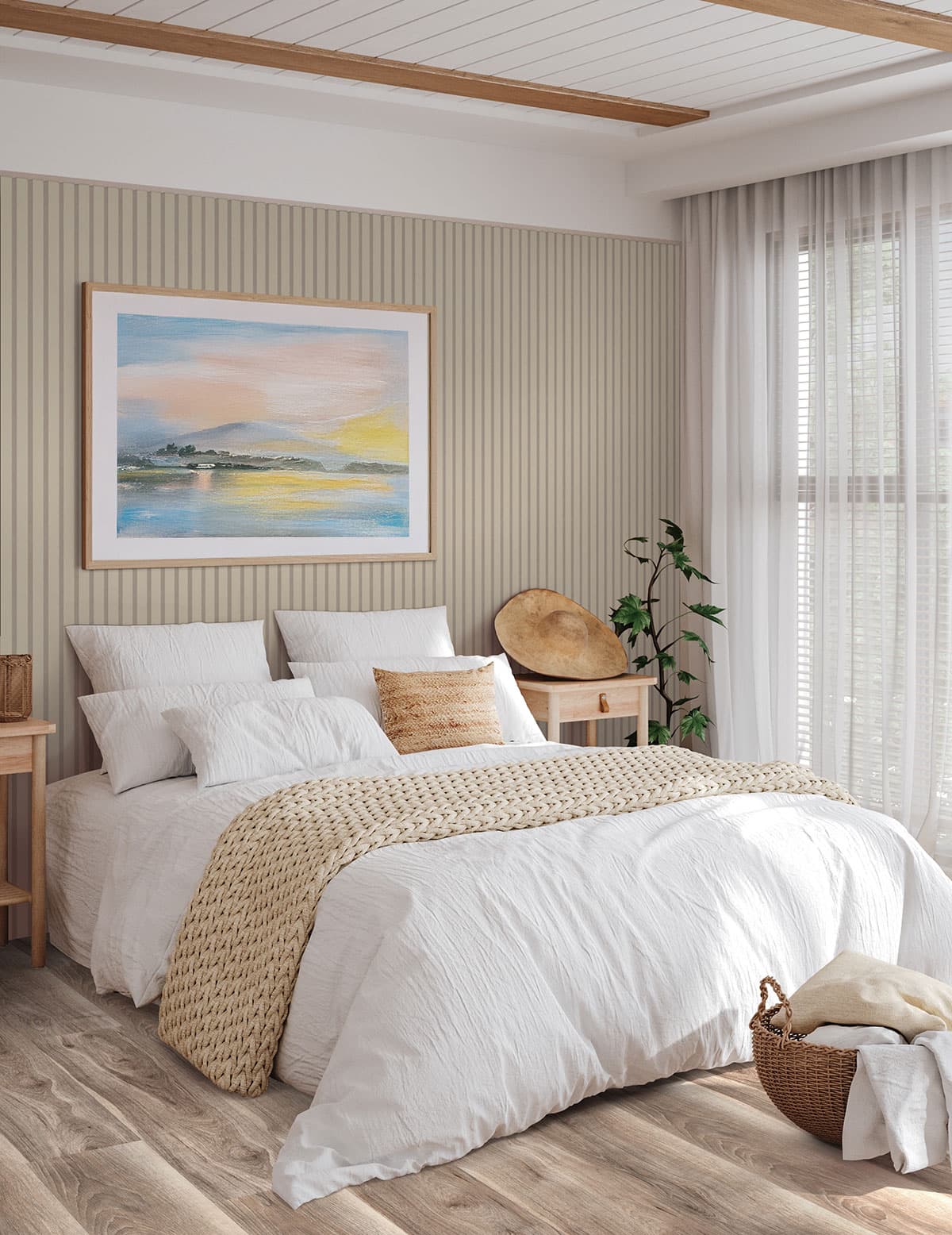 MSI Everlife Highcliffe Greige 100% Waterproof Rigid Core (SPC) Flooring — Andover Collection — installed in room