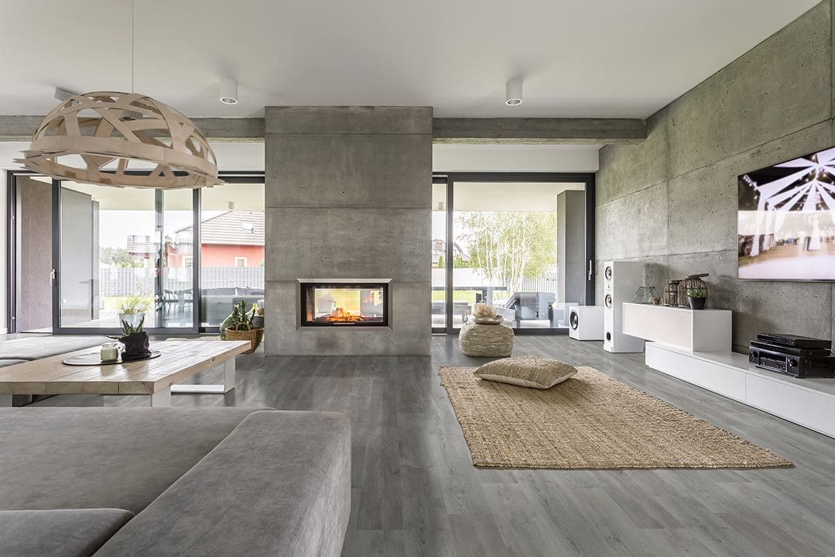 MSI Everlife Katella Ash 100% Waterproof Rigid Core (SPC) Flooring — Prescott Collection — installed in room