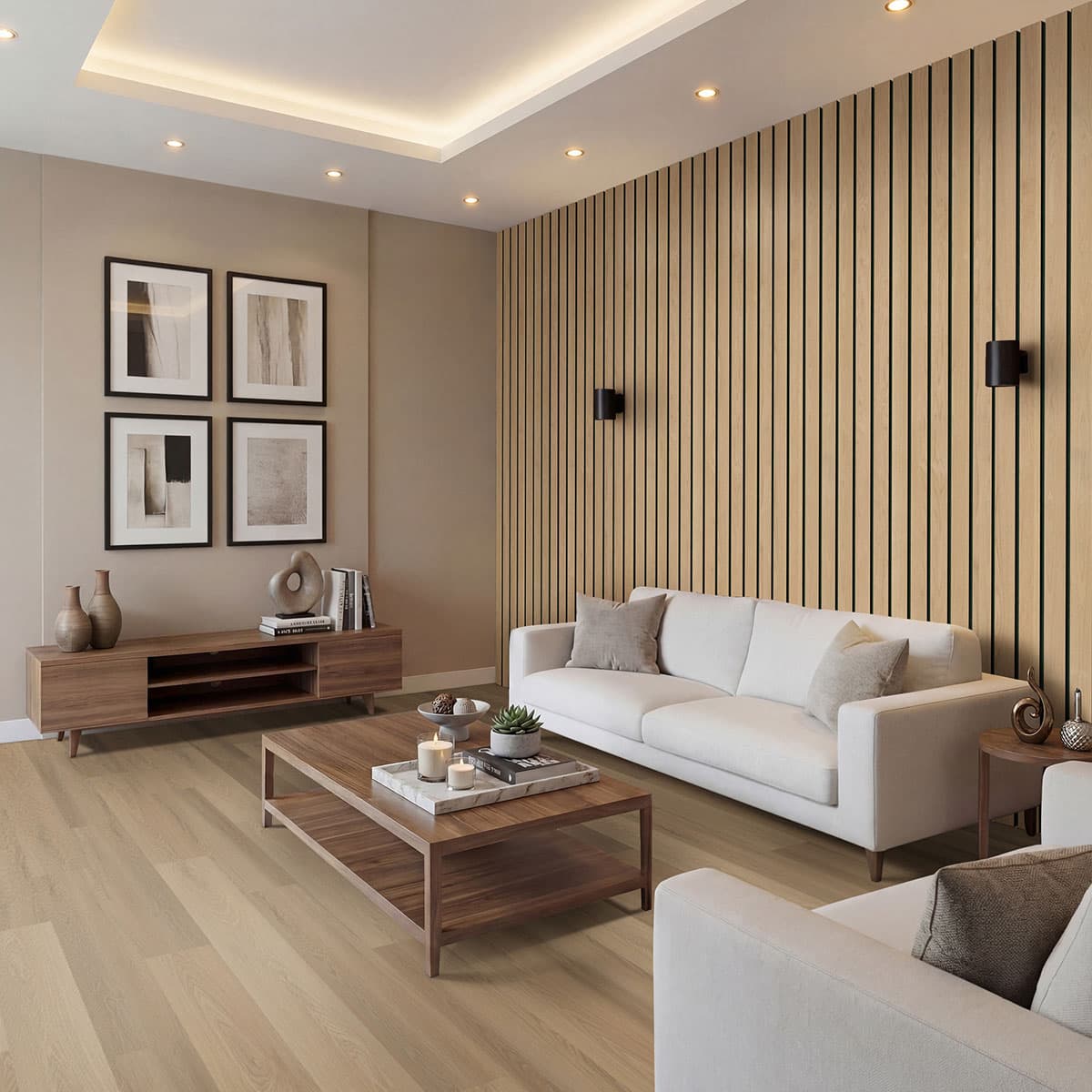 MSI Everlife Larkin 100% Waterproof Rigid Core (SPC) Flooring — Laurel Reserve Collection — installed in room