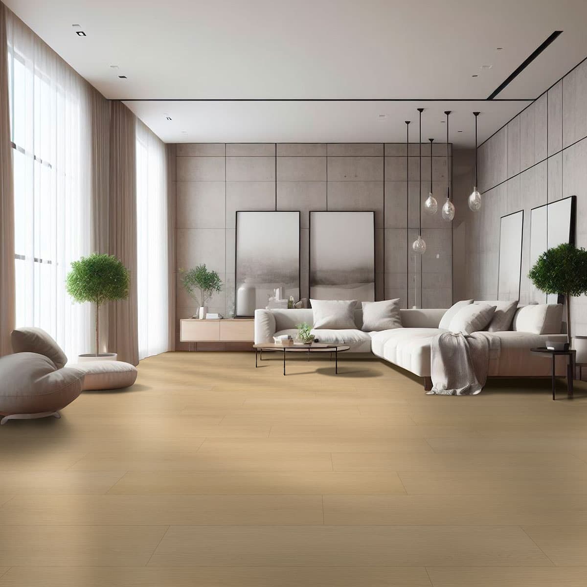 MSI Everlife Palmilla 100% Waterproof Rigid Core (SPC) Flooring — Laurel Collection — installed in room