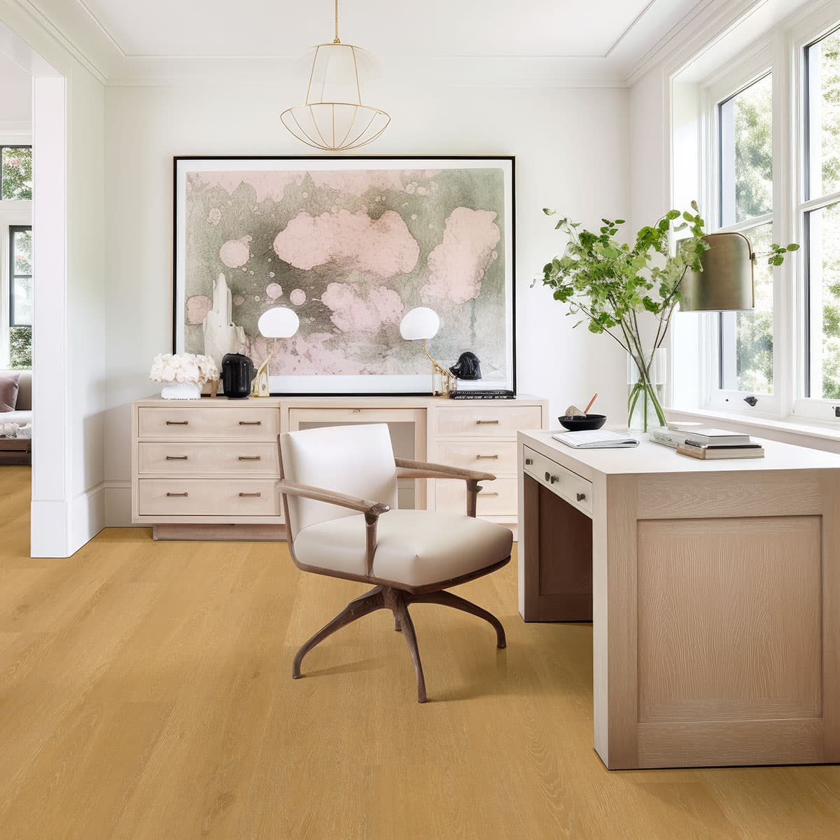 MSI Everlife Selbourne 100% Waterproof Rigid Core (SPC) Flooring — Laurel Collection — installed in room