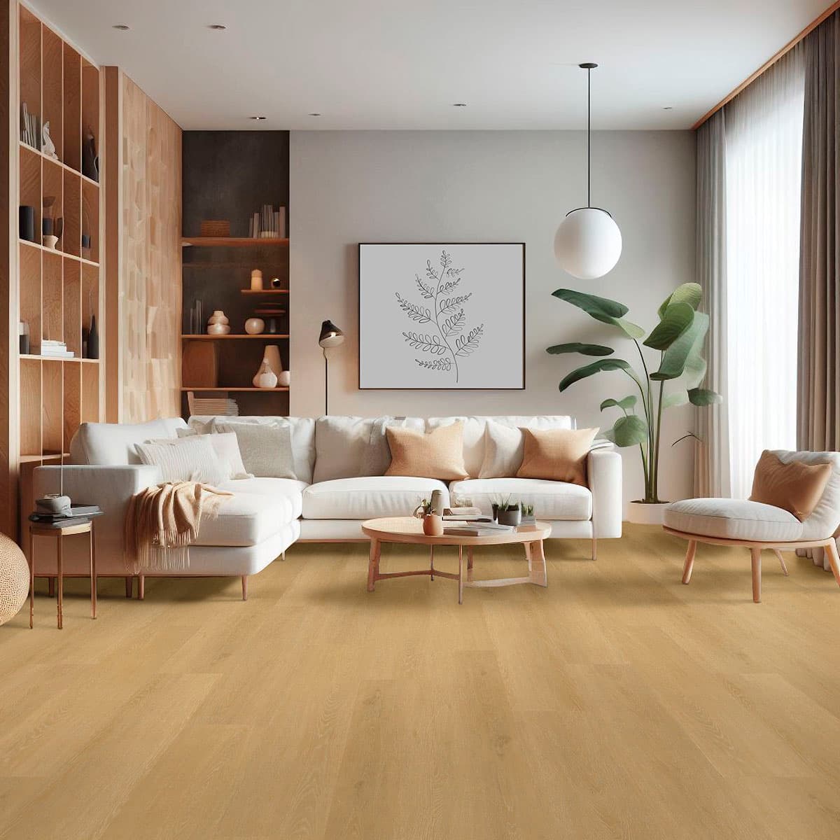 MSI Everlife Selbourne 100% Waterproof Rigid Core (SPC) Flooring — Laurel Reserve Collection — installed in room