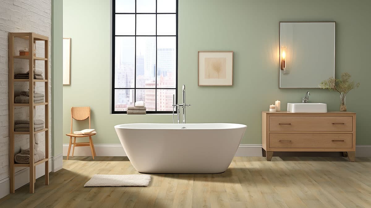 MSI Everlife Tranquilla 100% Waterproof Rigid Core (SPC) Flooring — Laurel Reserve Collection — installed in room