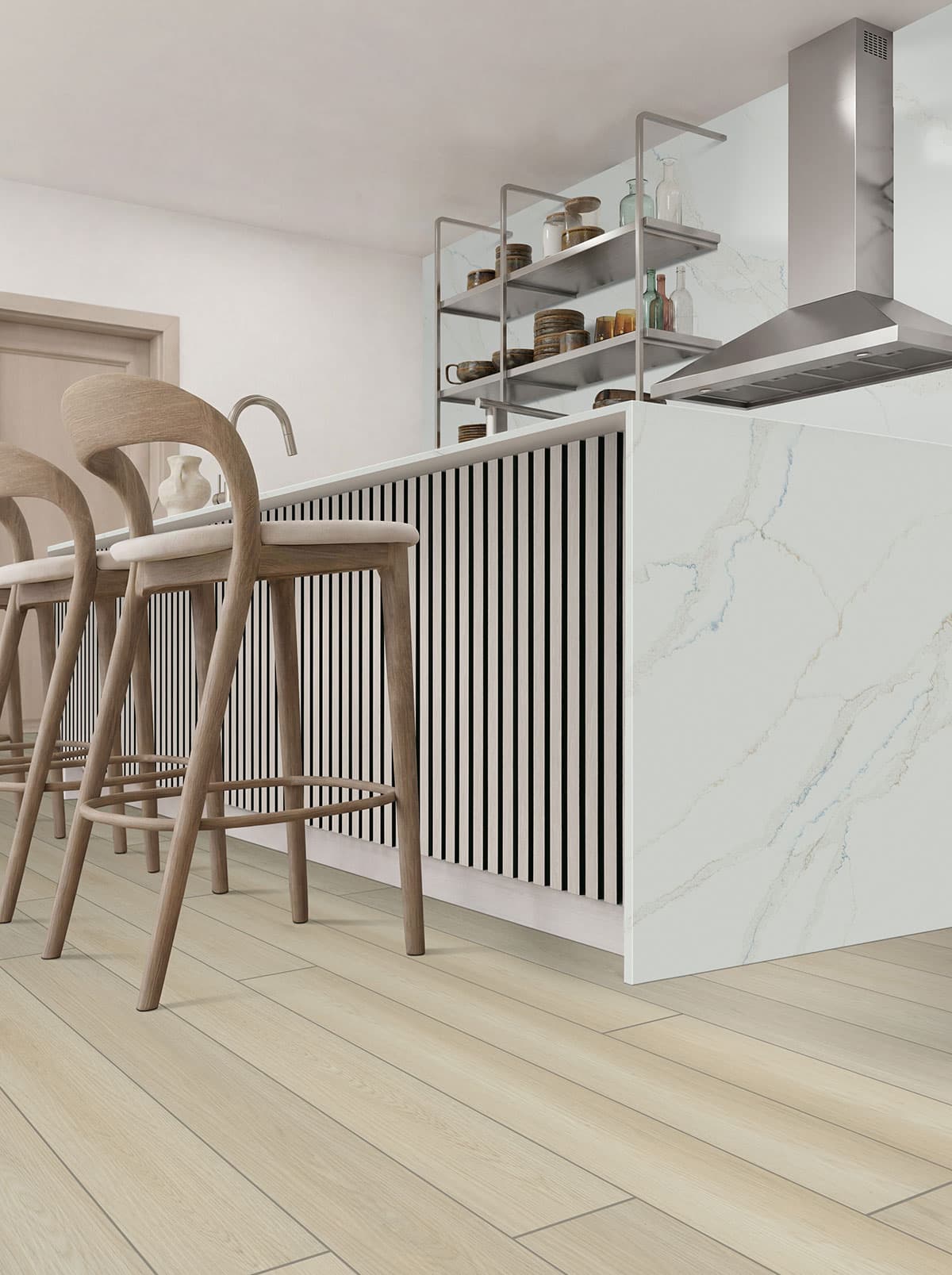MSI Everlife Vintaj 100% Waterproof Rigid Core (SPC) Flooring — Andover Collection — installed in room