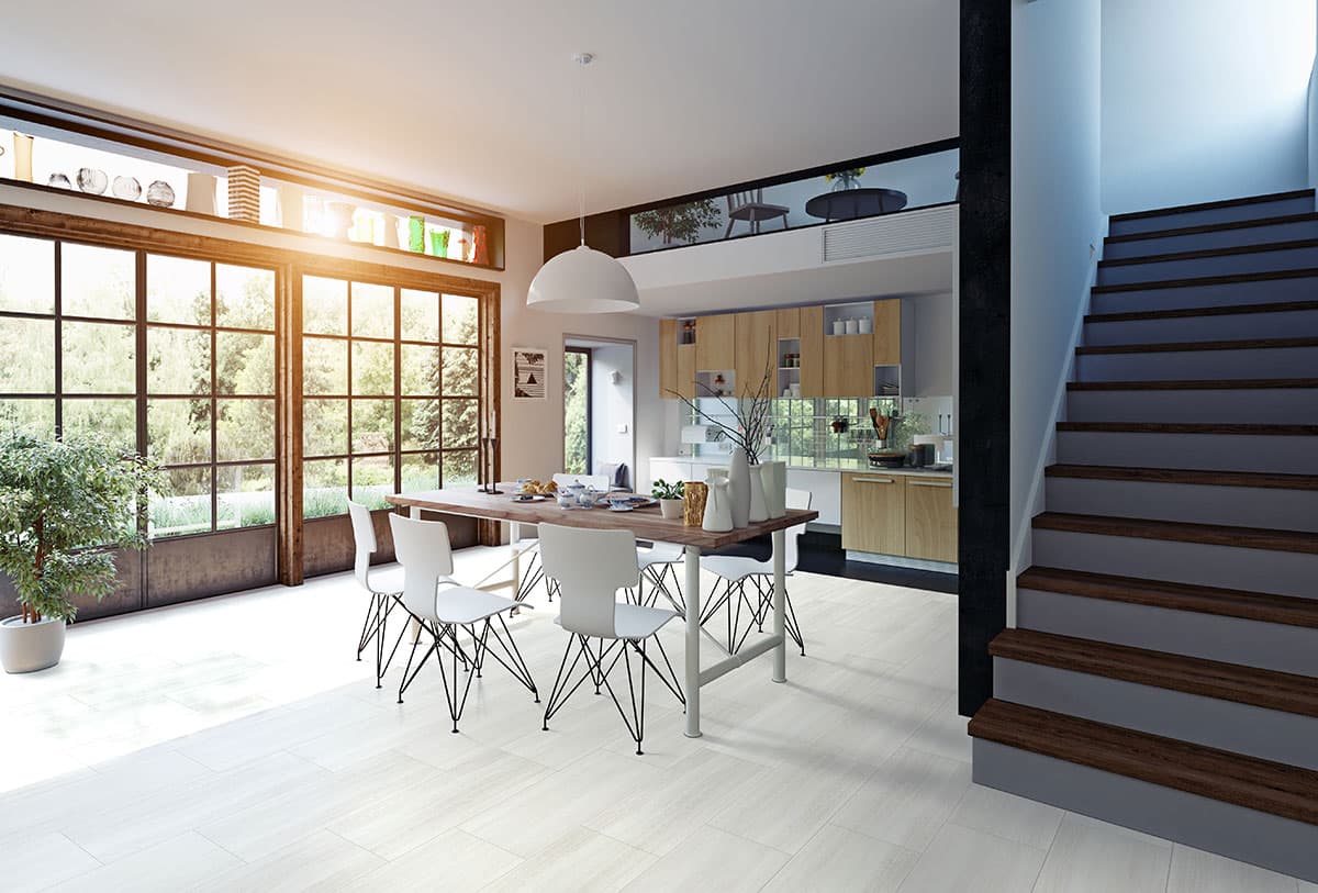 MSI Everlife White Ocean 100% Waterproof Rigid Core (SPC) Flooring — Trecento Collection — detail view 3