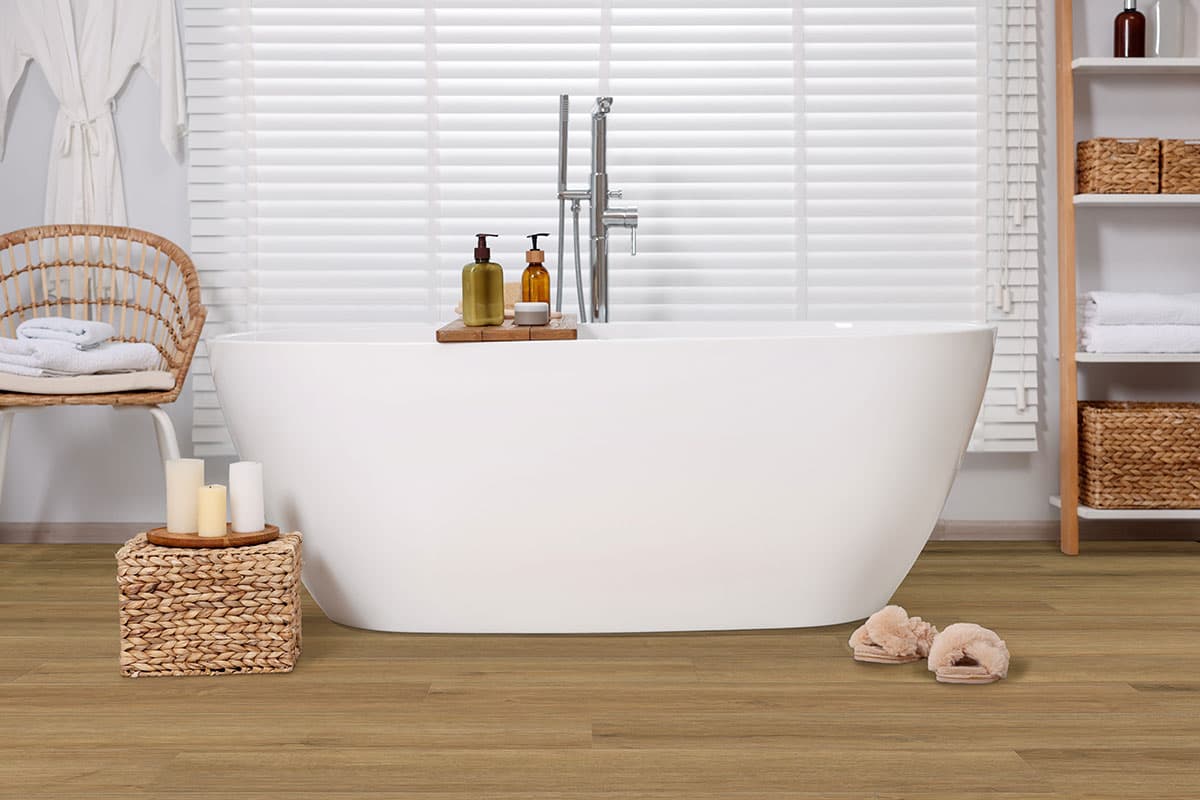 MSI Everlife Amber Forrester 100% Waterproof Rigid Core (SPC) Flooring — XL Prescott Collection — installed in room