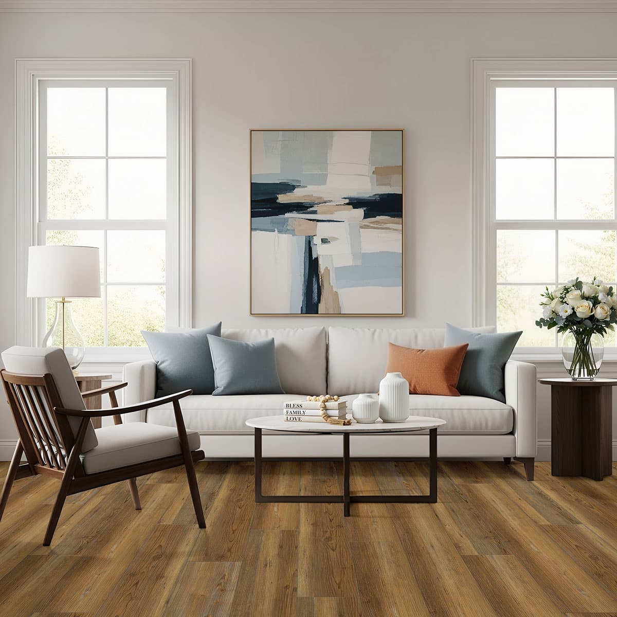 MSI Everlife Barnstorm 100% Waterproof Rigid Core (SPC) Flooring — XL Cyrus Collection — installed in room