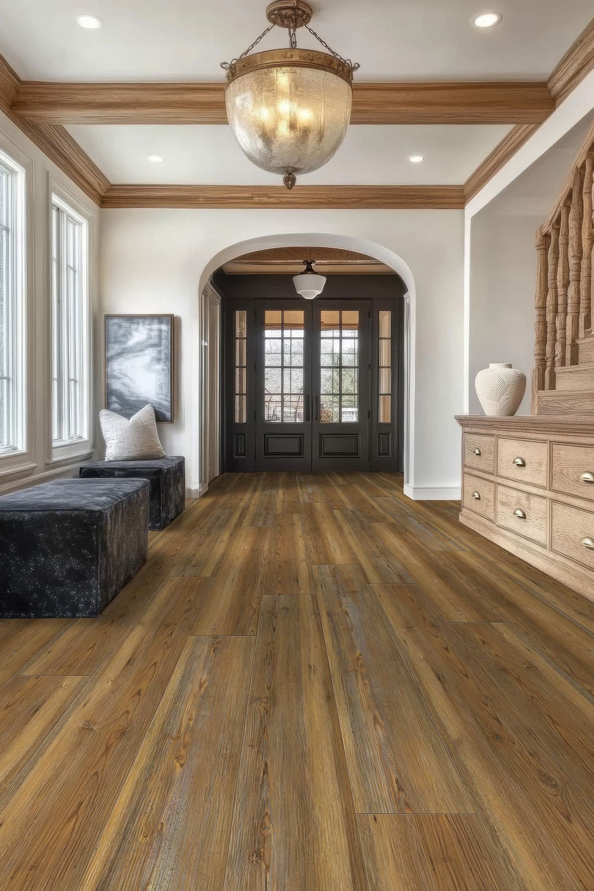 MSI Everlife Barnstorm 100% Waterproof Rigid Core (SPC) Flooring — XL Prescott Collection — installed in room