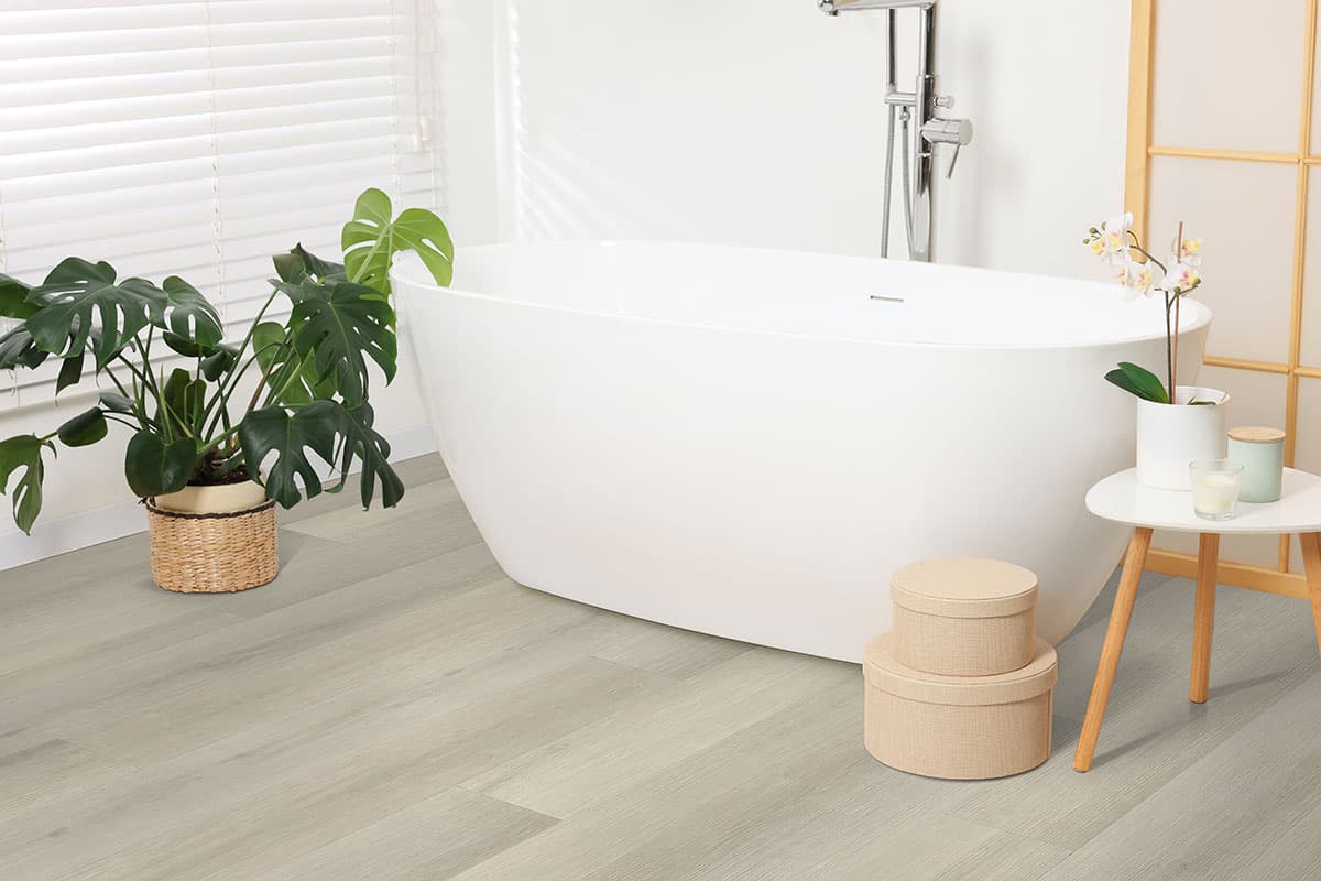MSI Everlife Honeybella Oak 100% Waterproof Rigid Core (SPC) Flooring — XL Prescott Collection — installed in room