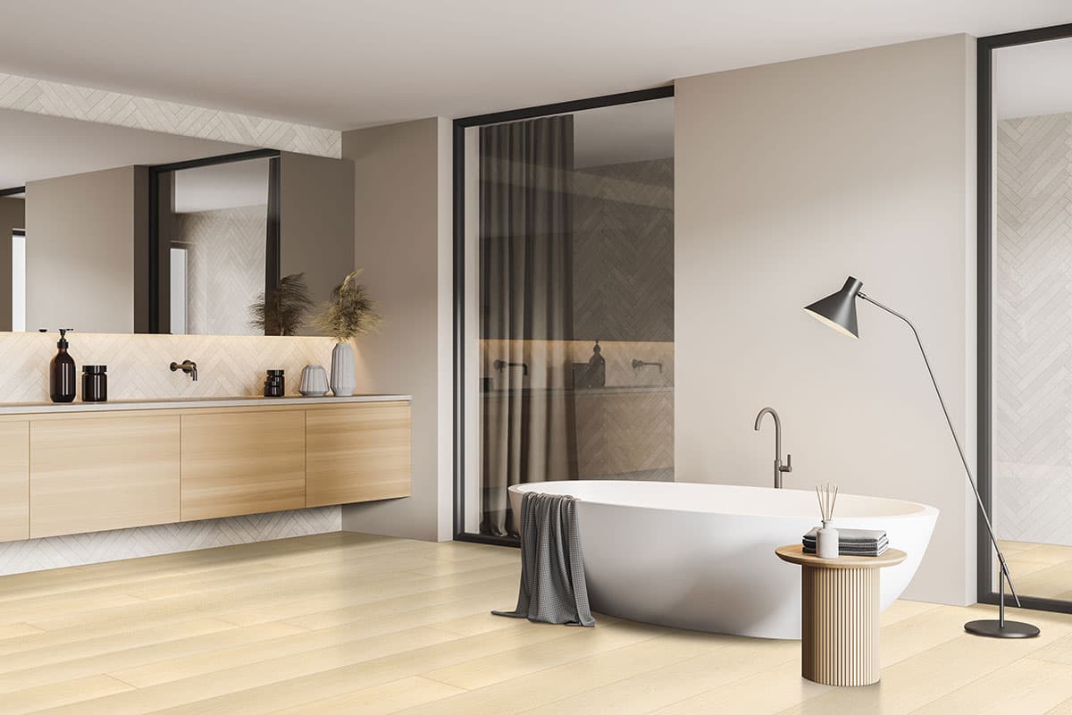 MSI Everlife Lenexa Creek 100% Waterproof Rigid Core (SPC) Flooring — XL Cyrus Collection — installed in room