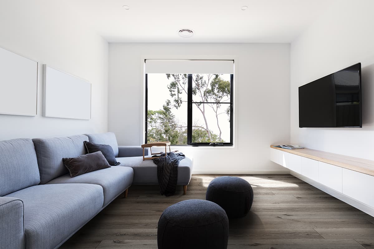 MSI Everlife Ludlow 100% Waterproof Rigid Core (SPC) Flooring — XL Cyrus Collection — installed in room