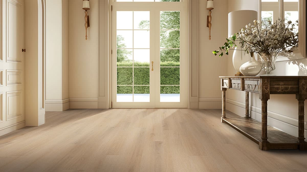 MSI Everlife Quillian 100% Waterproof Rigid Core (SPC) Flooring — XL Studio Collection — installed in room