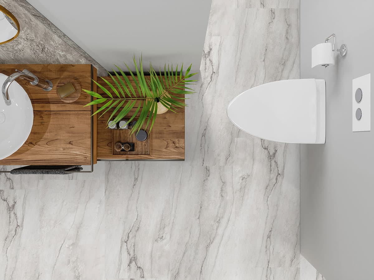 MSI Everlife Quarzo Taj 100% Waterproof Rigid Core (SPC) Flooring — XL Trecento Collection — installed in room