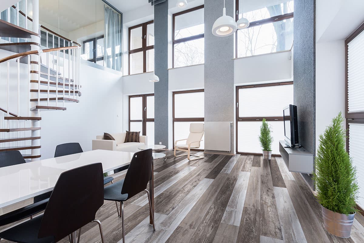 MSI Everlife Weathered Brina 100% Waterproof Rigid Core (SPC) Flooring — XL Cyrus Collection — installed in room