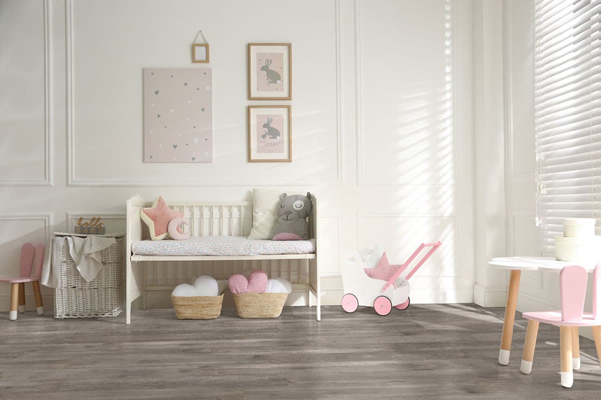 MSI Everlife Wood Brook Timber Hickory 100% Waterproof Engineered Hardwood Flooring — Woodhills Collection — installed in room