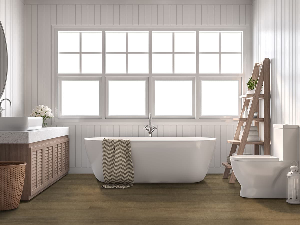 MSI Everlife Sunnyset 100% Waterproof Rigid Core (SPC) Flooring — Ashton 2.0 Collection — installed in room