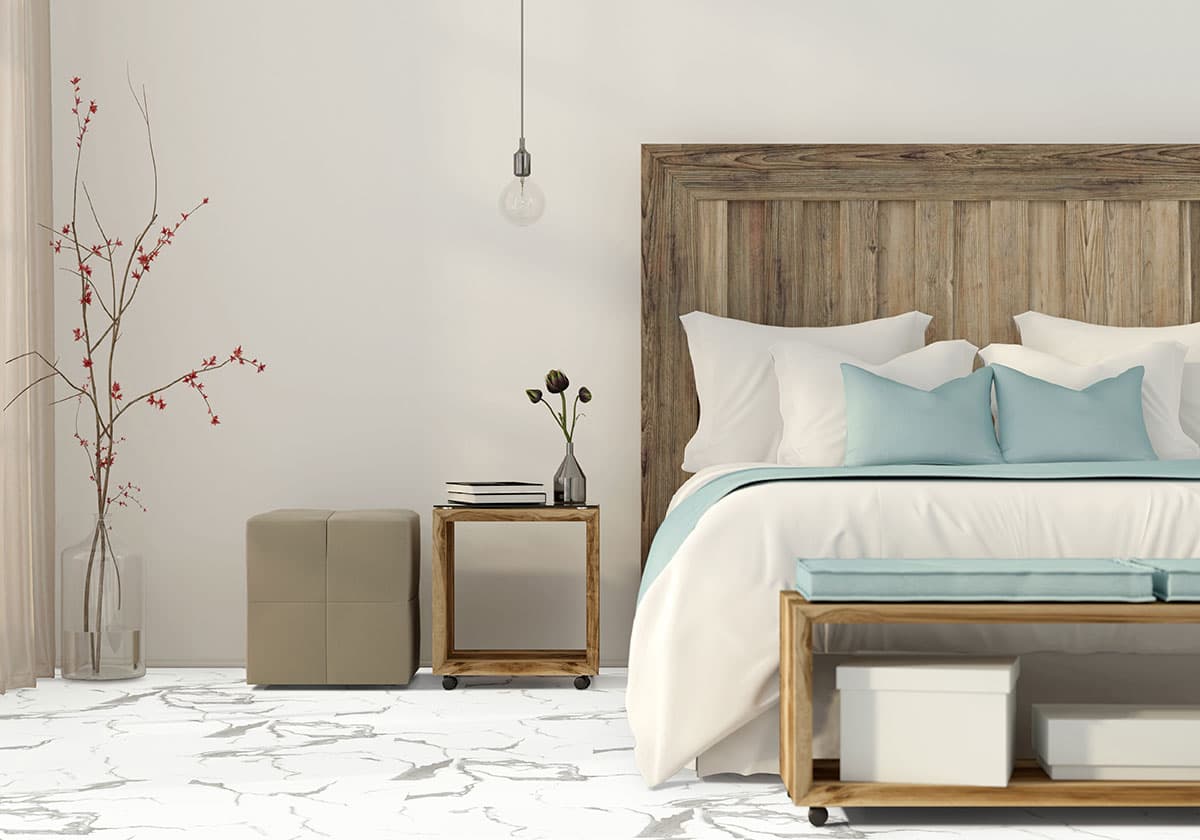 MSI Everlife Calacatta Marbello 100% Waterproof Rigid Core (SPC) Flooring — Trecento Collection — detail view 4