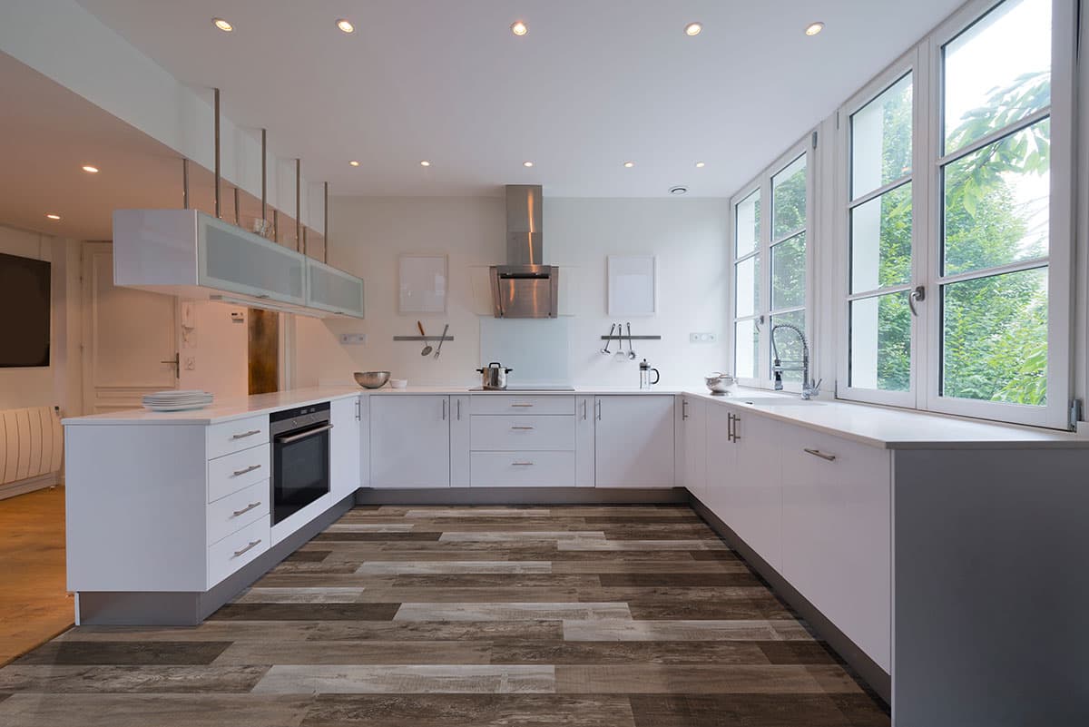 MSI Everlife Weathered Brina 100% Waterproof Rigid Core (SPC) Flooring — Cyrus Collection — installed in room
