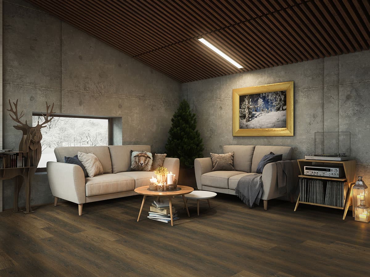 MSI Everlife Barrell 100% Waterproof Rigid Core (SPC) Flooring — XL Cyrus Collection — installed in room