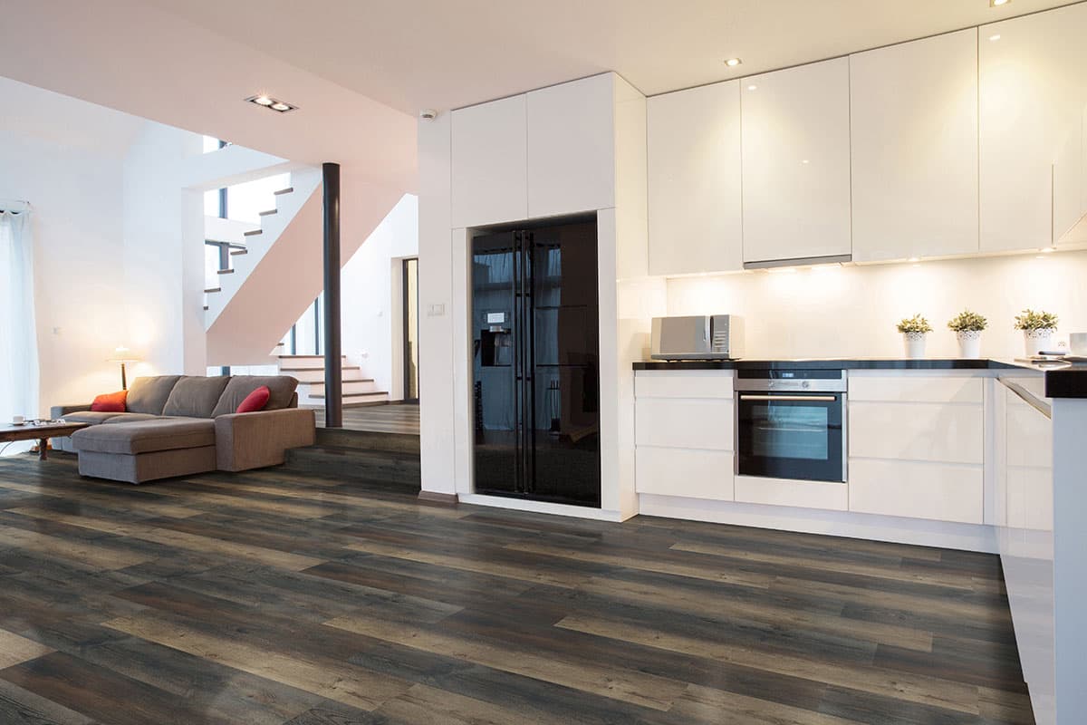 MSI Everlife Stable 100% Waterproof Rigid Core (SPC) Flooring — XL Cyrus Collection — installed in room