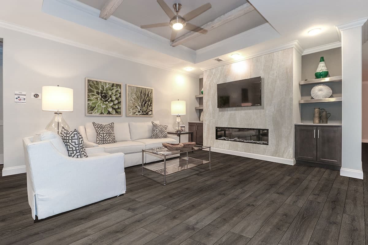 MSI Everlife Walnut Waves 100% Waterproof Rigid Core (SPC) Flooring — XL Cyrus Collection — installed in room