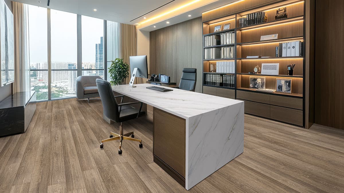 MSI Everlife Abingdale 100% Waterproof Rigid Core (SPC) Flooring — Andover Collection — installed in room