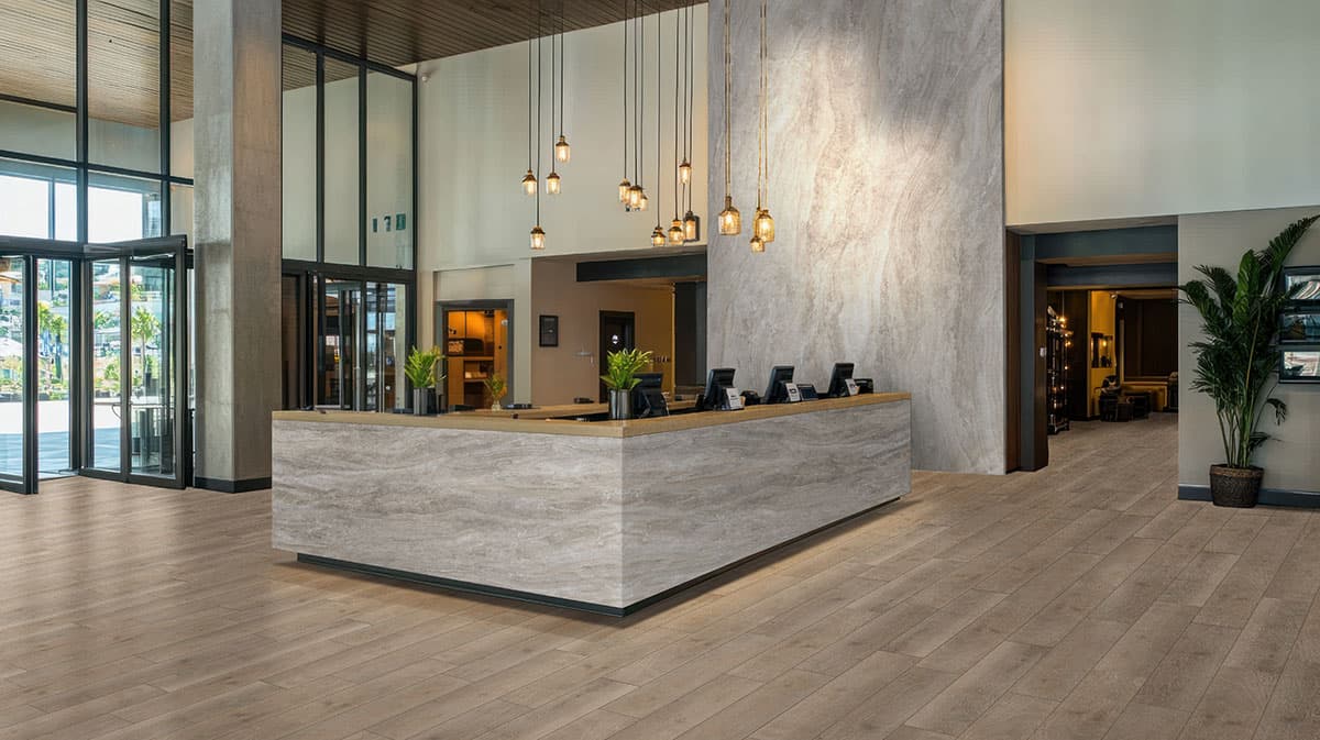 MSI Everlife Cranton 100% Waterproof Rigid Core (SPC) Flooring — Cyrus Collection — installed in room