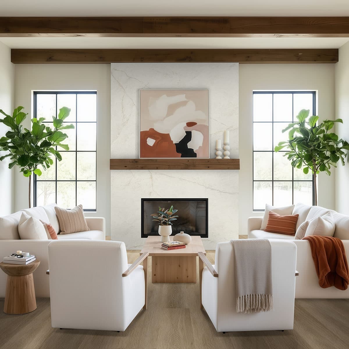 MSI Everlife Doack 100% Waterproof Rigid Core (SPC) Flooring — Studio Collection — installed in room