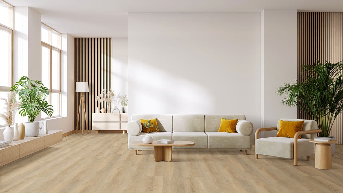 MSI Everlife Honey Hollow 100% Waterproof Rigid Core (SPC) Flooring — Laurel Collection — installed in room