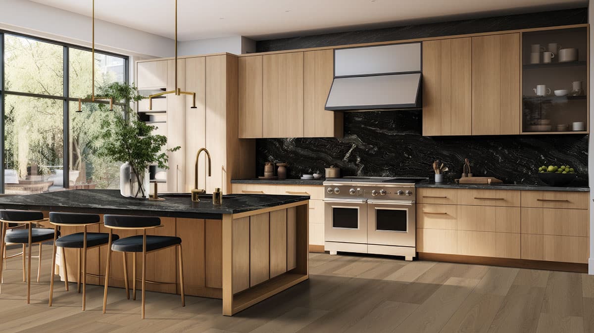 MSI Everlife Larkin 100% Waterproof Rigid Core (SPC) Flooring — Laurel Collection — installed in room