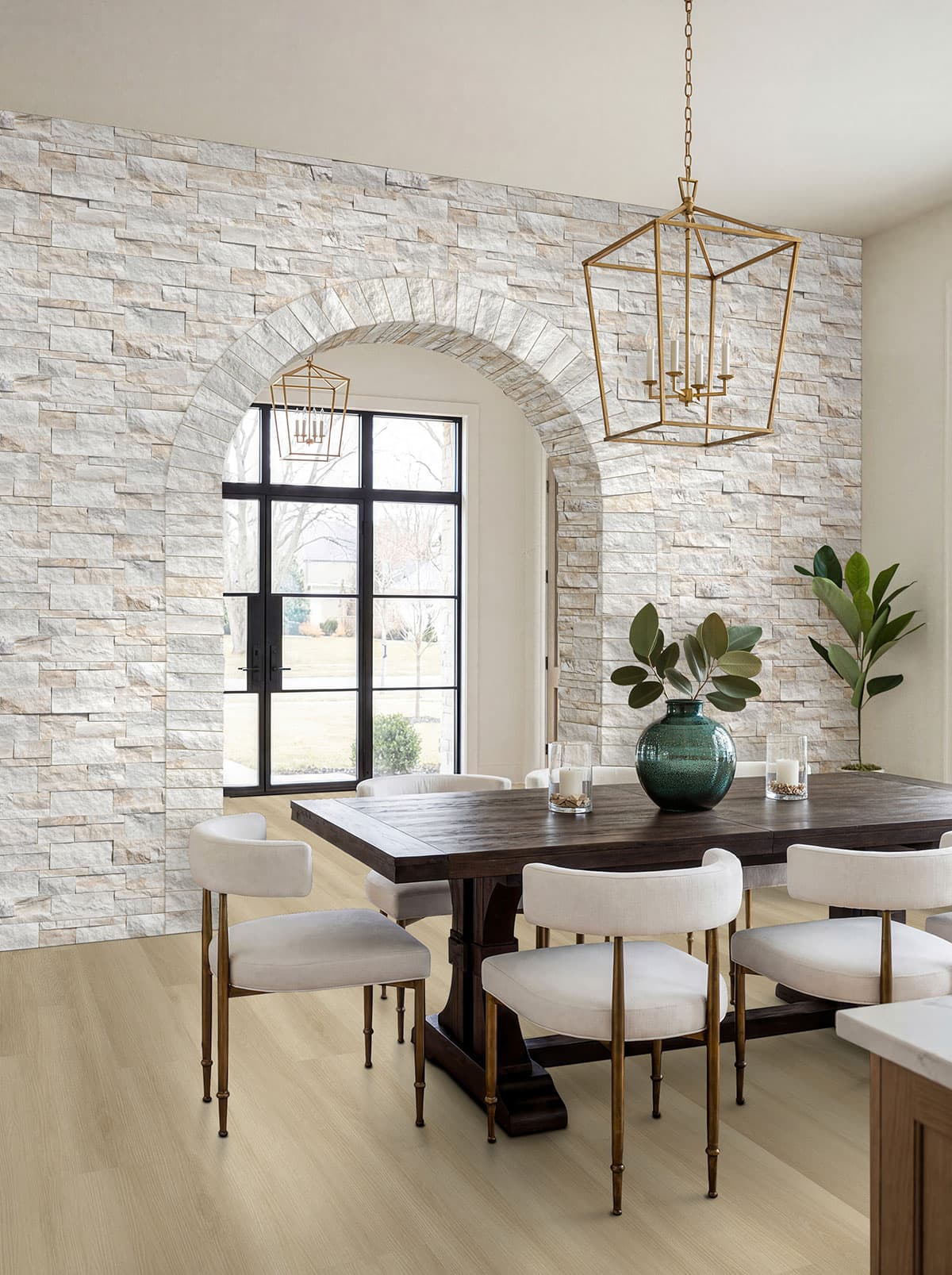 MSI Everlife Flaxen 100% Waterproof Rigid Core (SPC) Flooring — Laurel Collection — installed in room
