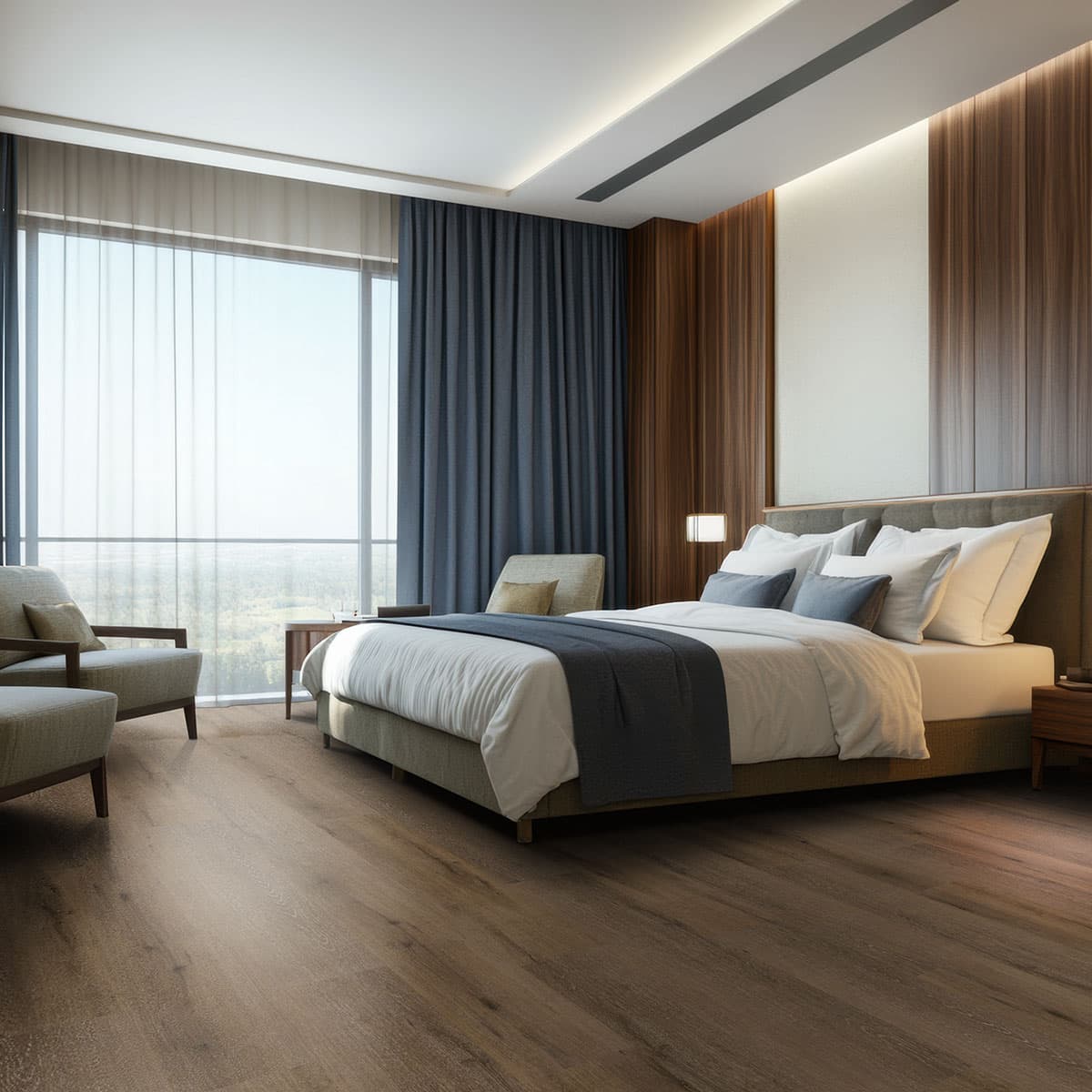 MSI Everlife Malden 100% Waterproof Rigid Core (SPC) Flooring — Studio Collection — installed in room