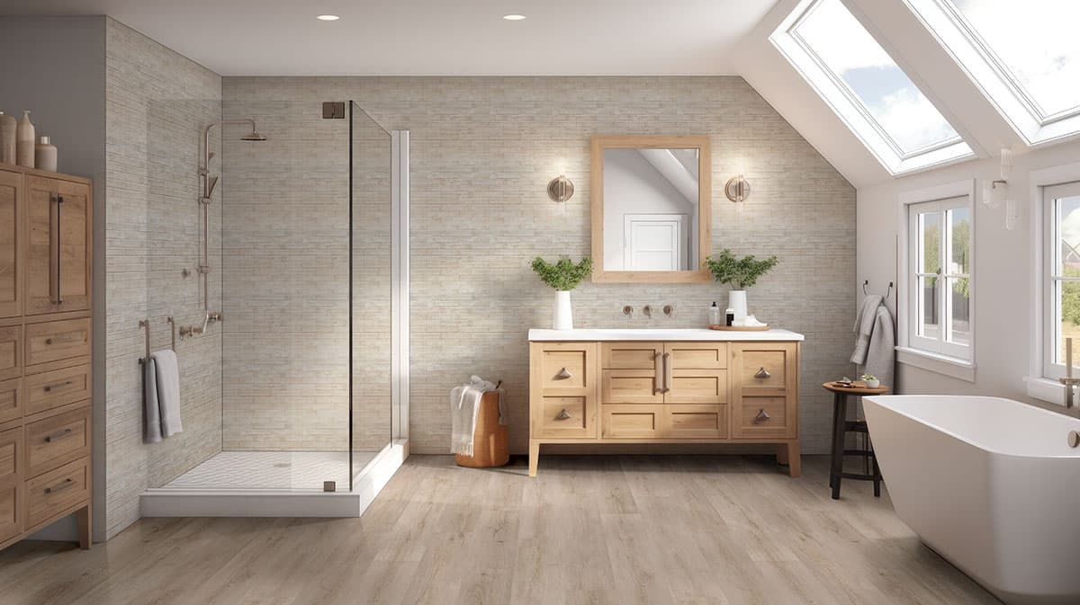 MSI Everlife Shasta Grove 100% Waterproof Rigid Core (SPC) Flooring — Laurel Collection — detail view 3