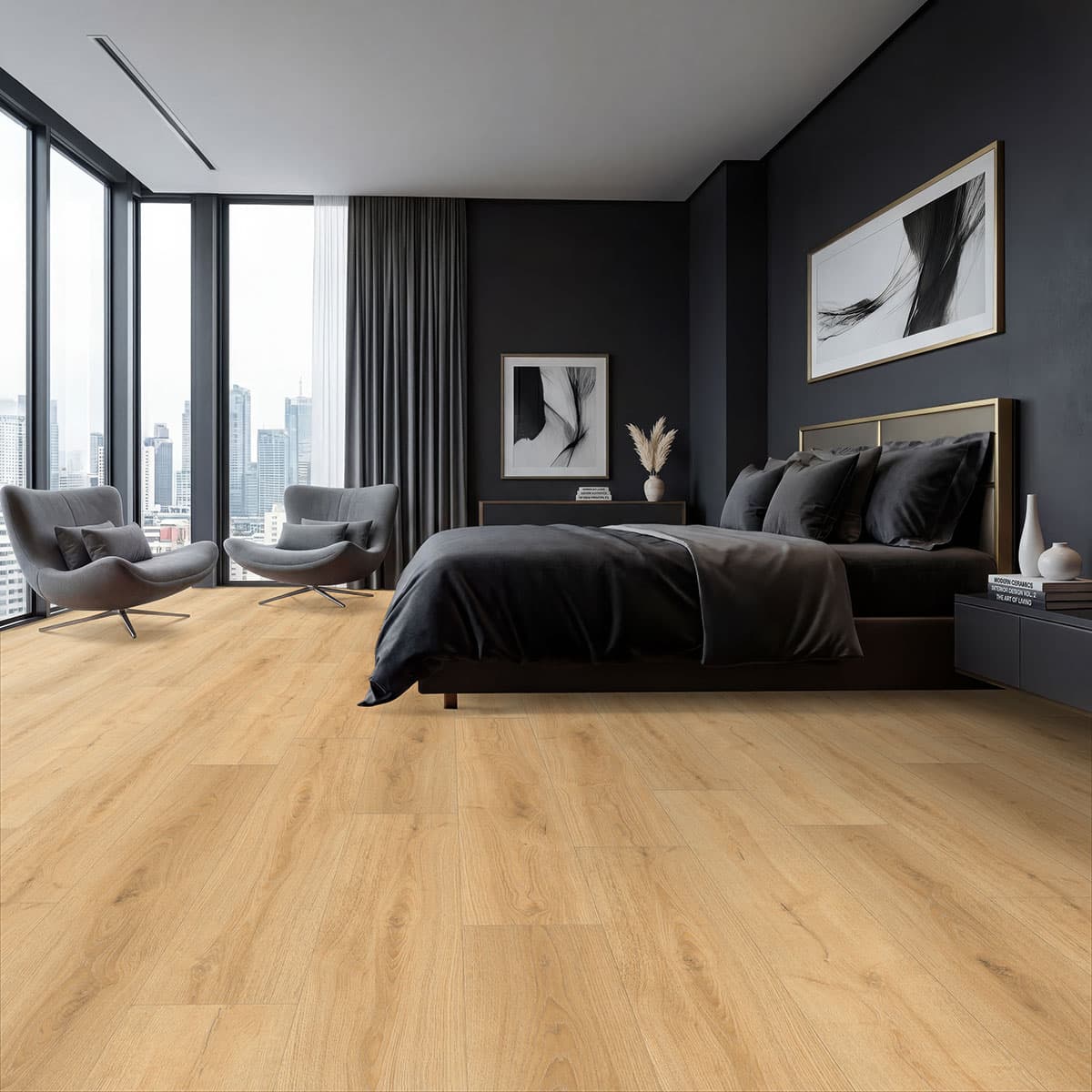 MSI Everlife Elwood 100% Waterproof Rigid Core (SPC) Flooring — Wayne Parc Collection — installed in room