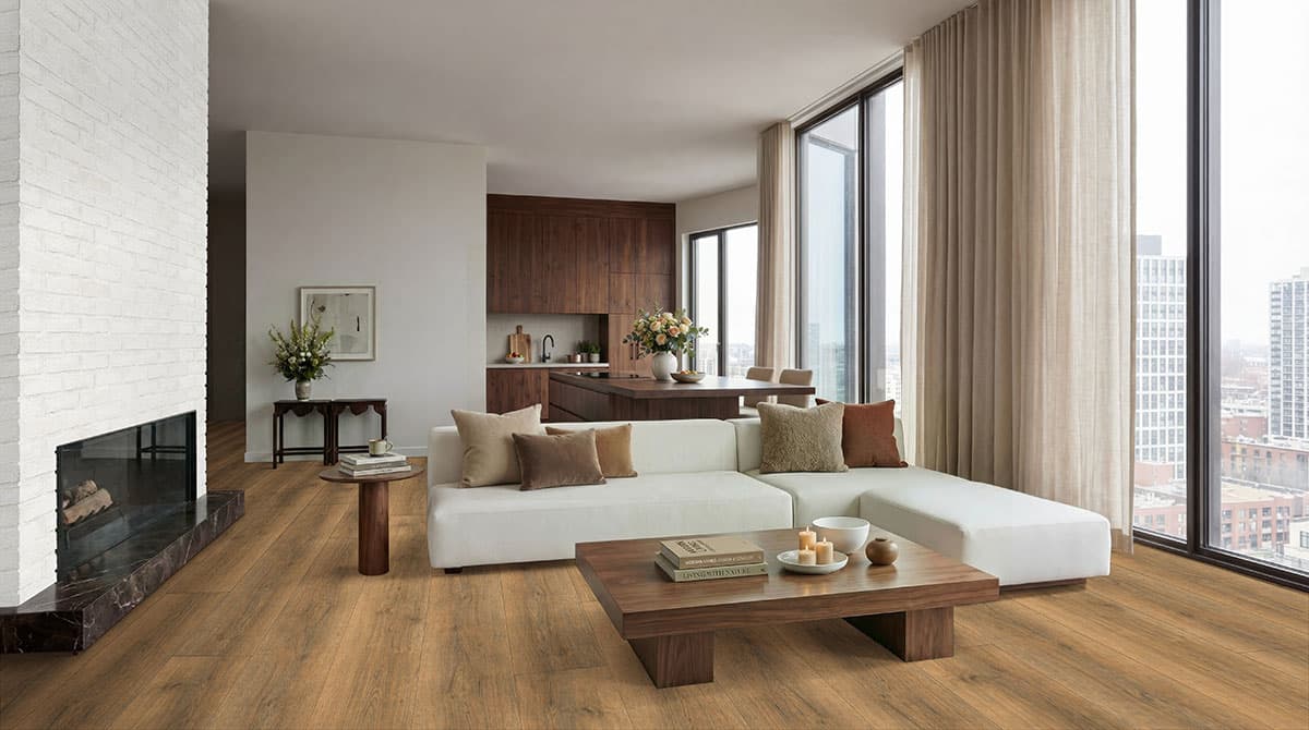 MSI Everlife Macland 100% Waterproof Rigid Core (SPC) Flooring — Wayne Parc Collection — installed in room