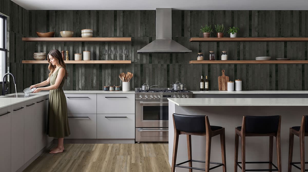 MSI Everlife Brookings 100% Waterproof Rigid Core (SPC) Flooring — XL Prescott Collection — installed in room