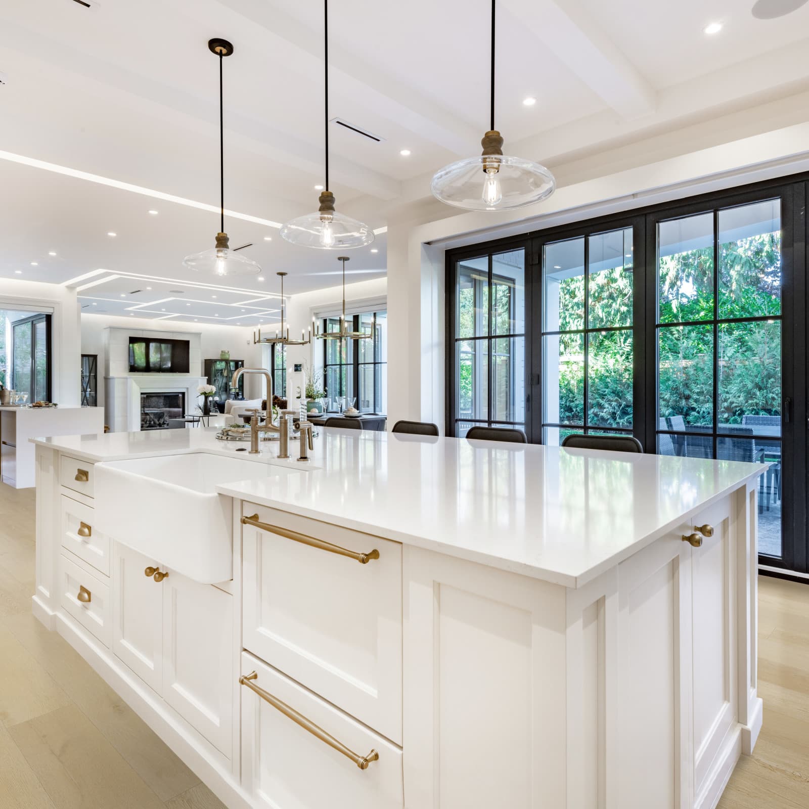 CALI Vinyl Select Premium Laguna Sand - pale sandy blonde waterproof plank in a coastal-inspired living space